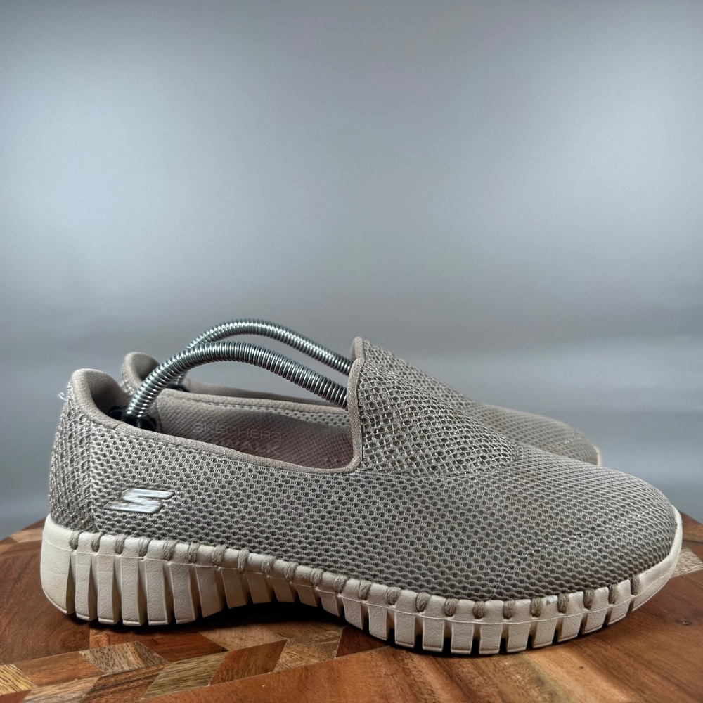 Skechers Go Walk Smart Taupe Mesh Slip On Walking Shoes 16700 Womens‎ Size 7